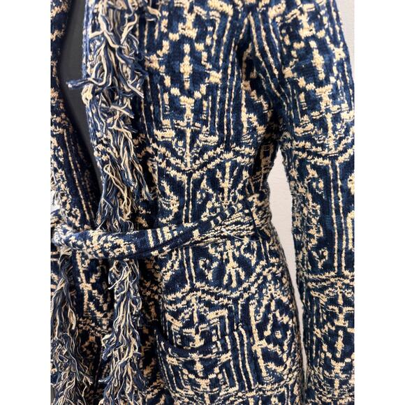 Ralph Lauren Blue and Beige Patterned Cardigan - Picture 6 of 9